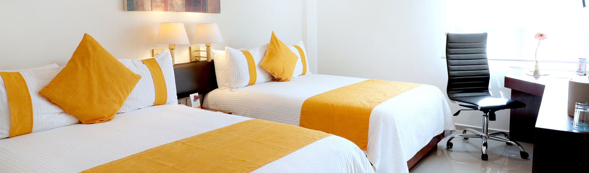 Habitación Dos Camas Hotel Misión Express Mérida Altabrisa